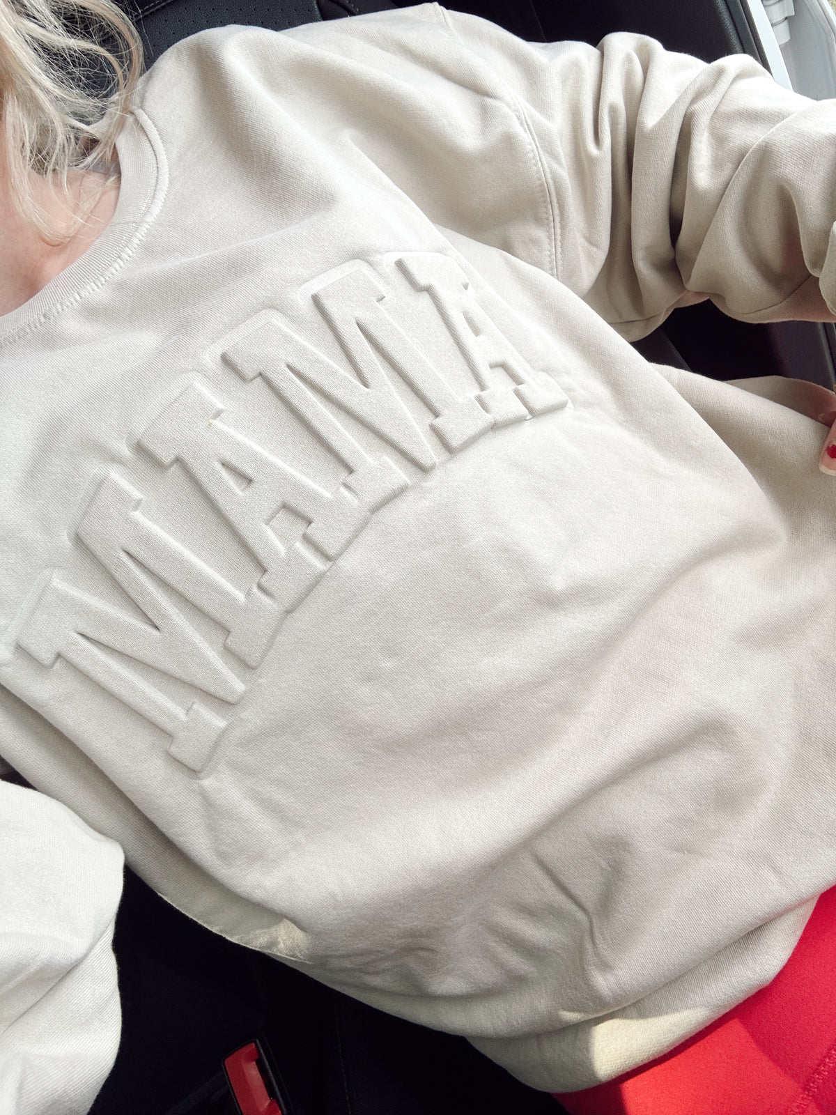 EMBOSSED MAMA CREWNECKS
