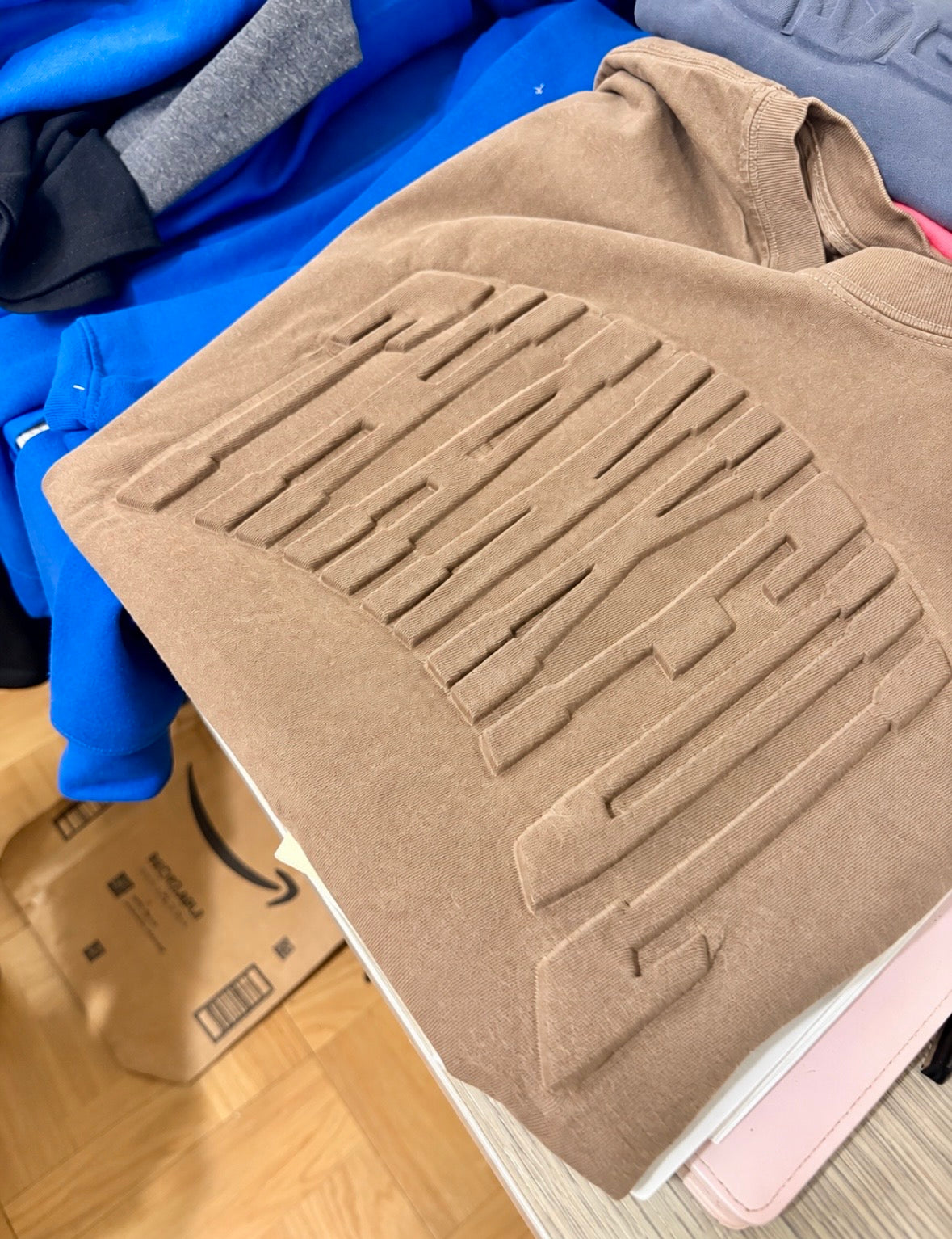 ESPRESSO EMBOSSED “THANKFUL” tee