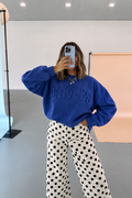 EAGLES embossed crewneck